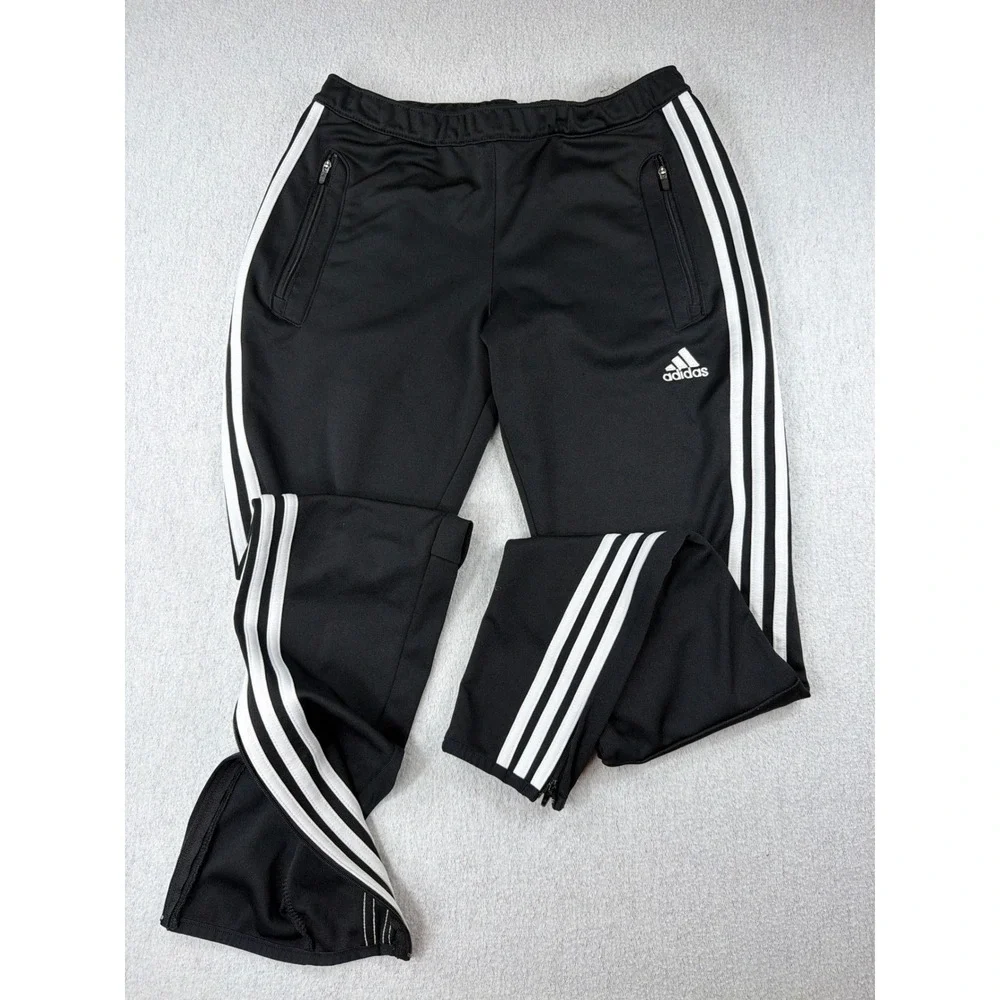 Adidas Mens Climacool Soccer Training Pants Black White Stripes APU008 Size S
